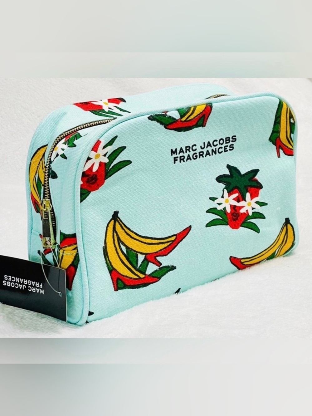 Marc Jacobs Fragrances banana fruit print perfume makeup cosmetic bag